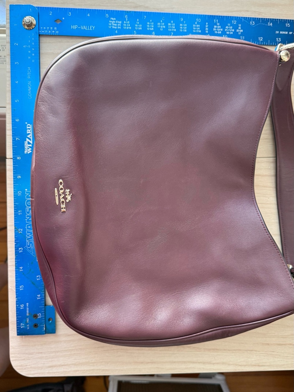 Coach Smooth Leather Hobo Bag in Deep Wine - Picture 14 of 14